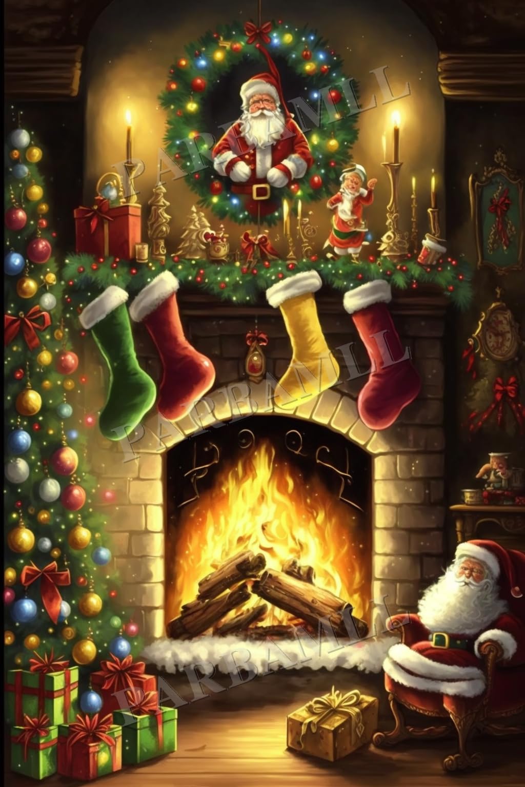 ダイヤモンドアートクラブ Fireside Christmas Fireside Christmas – Diamond Art Club
