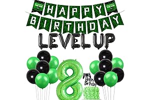 Gaming Level 8 Birthday Decorations for Boys
