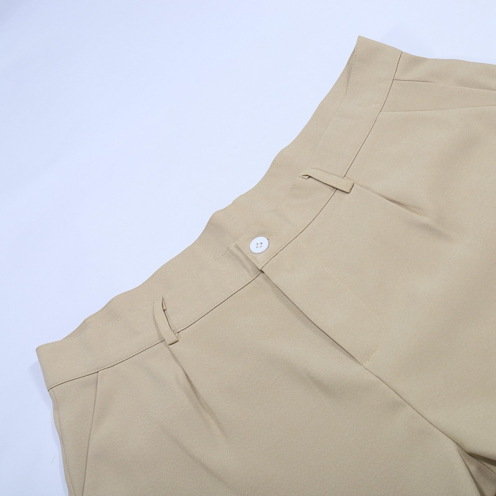 Genérico Pantalones De Traje De Hombre de Lino Delgado con Comodidad Elástica Pantalones De Traje Antiarrugas Sin Planchar Oficina Temperamento Fitness Pantalones