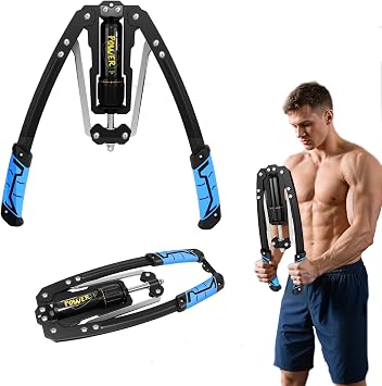Adjustable Hydraulic Chest Expander 10-200kg - Power Twister Arm Exercise Equipment for Home | Bicep/Shoulder Strengthener | 2-20 Level Resistance Control