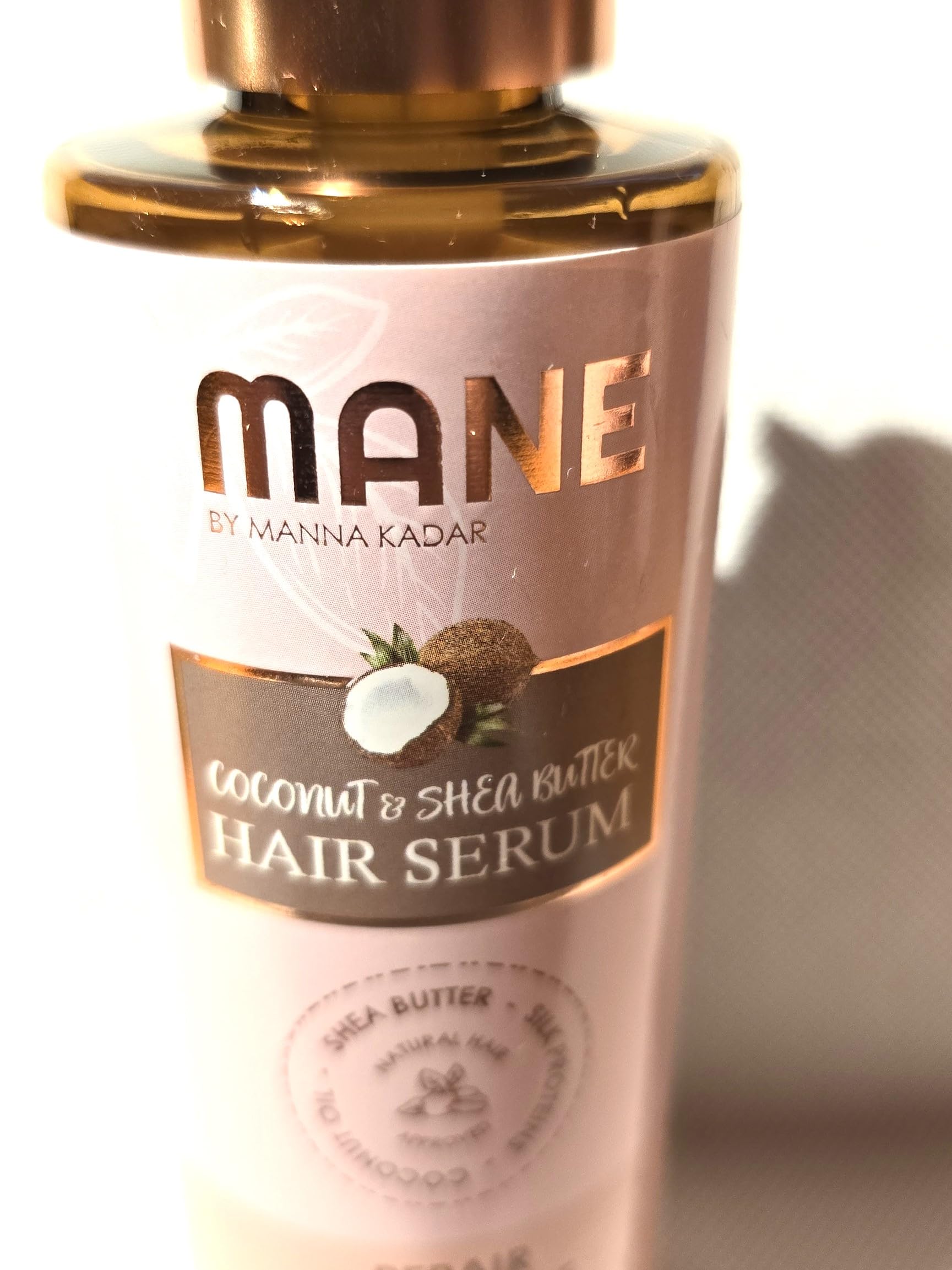 Manna Kadar Mane Coconut & Shea Butter Hair Serum, 6 oz, Pack of 2, Pink