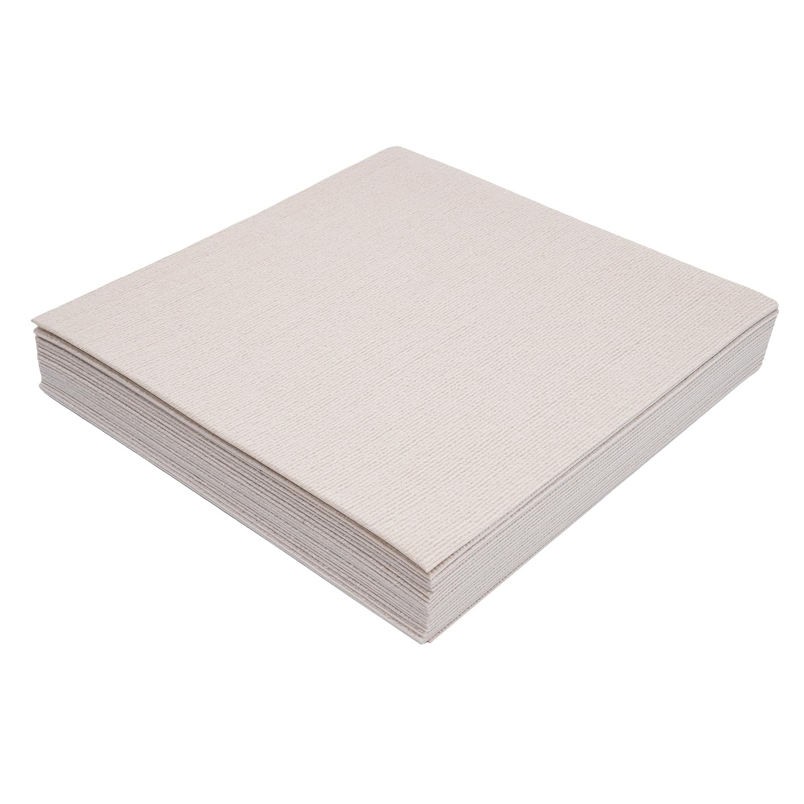 20 Stück Teppichfliesen Selbstliegend, 50.8 * 50.8cm Quadratischer Teppich mit TPR-Material für Restaurants Familienzimmer Büros Hotels Dicke 3.5mm Beige