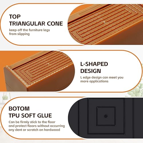 Miniatura 18 de Bed Risers, Furniture Raise Blocks, 2,3 or 4 inch Stilts Heavy Duty for Bed Couch Desk Sofa Table Lifts, Furniture Legs Lifters Support up to 1300