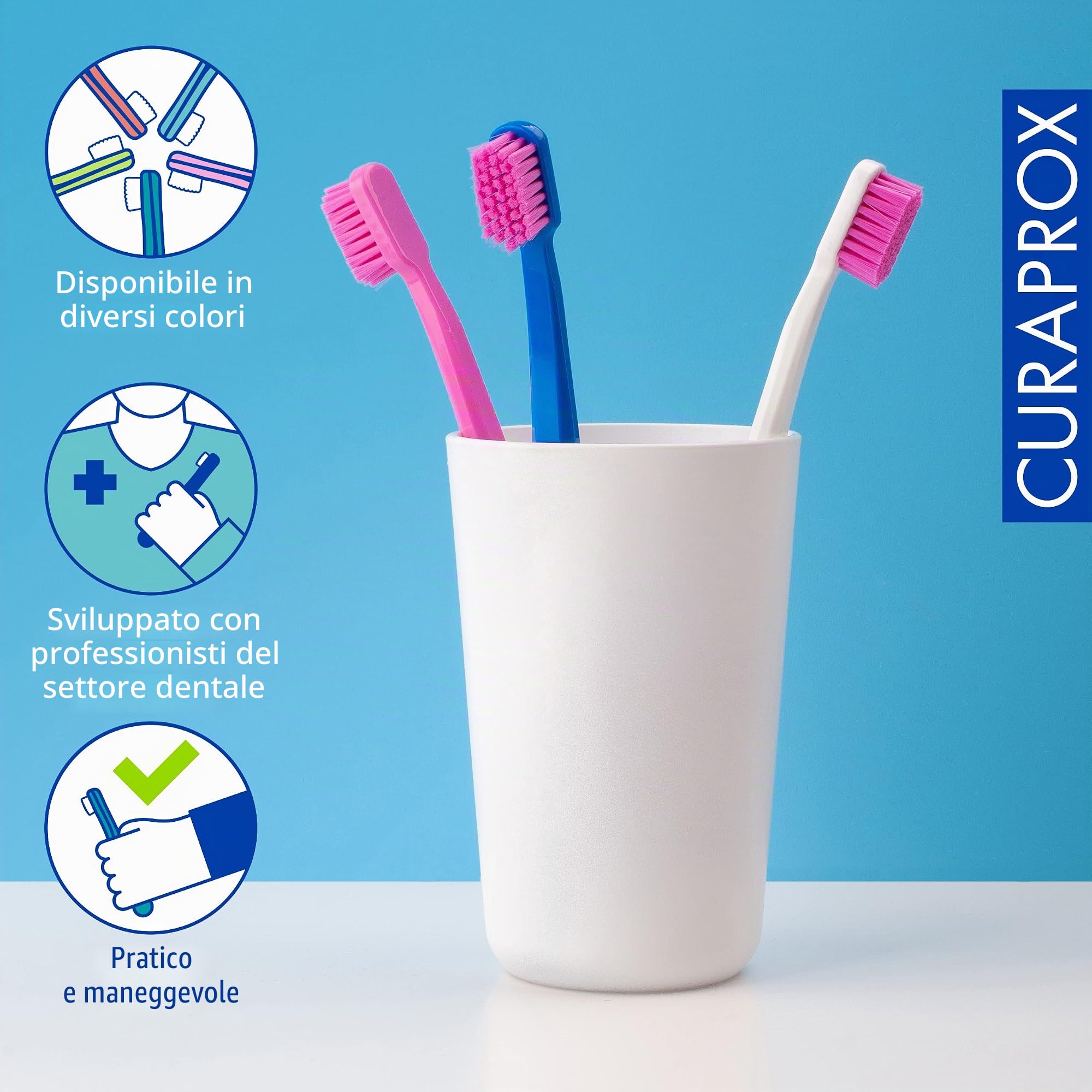 Curaprox 5460 Spazzolino da denti Ultrasoft, confezione da 12