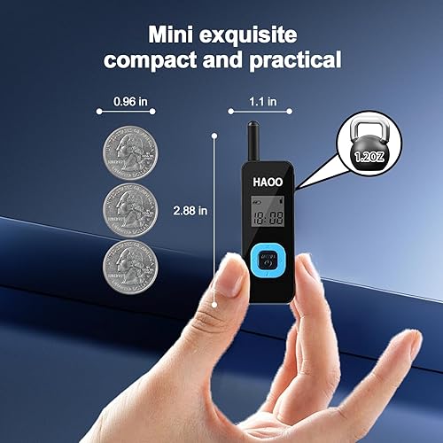 Miniatura 2 de Mini walkie talkies con auriculares, radio portátil de dos vías, transceptor FM, walkie talkie de largo alcance para esquí, senderismo, deportes al