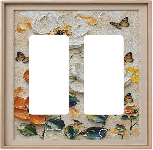 Miniatura 155 de Cubiertas Decorativas de Arte para Interruptores de Luz, Hojas de Otoño, Placa de Pared de Palanca Individual, Cubierta Decorativa de Interruptor,