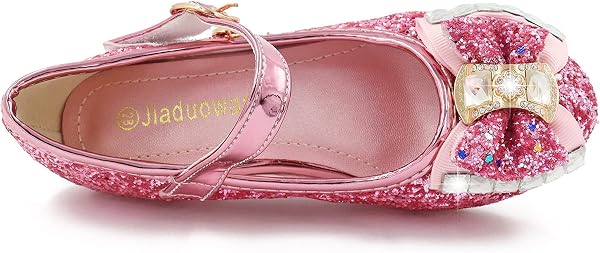mama stadt Prinzessin Schuhe Mädchen Glitzer Schuhe Kinder Stöckelschuhe Mädchen Pailletten Prinzessin Cosplay Schuhe Partys Hochzeiten Klett Sandalen Elegante Mädchen Schuhe mit Absatz - 3