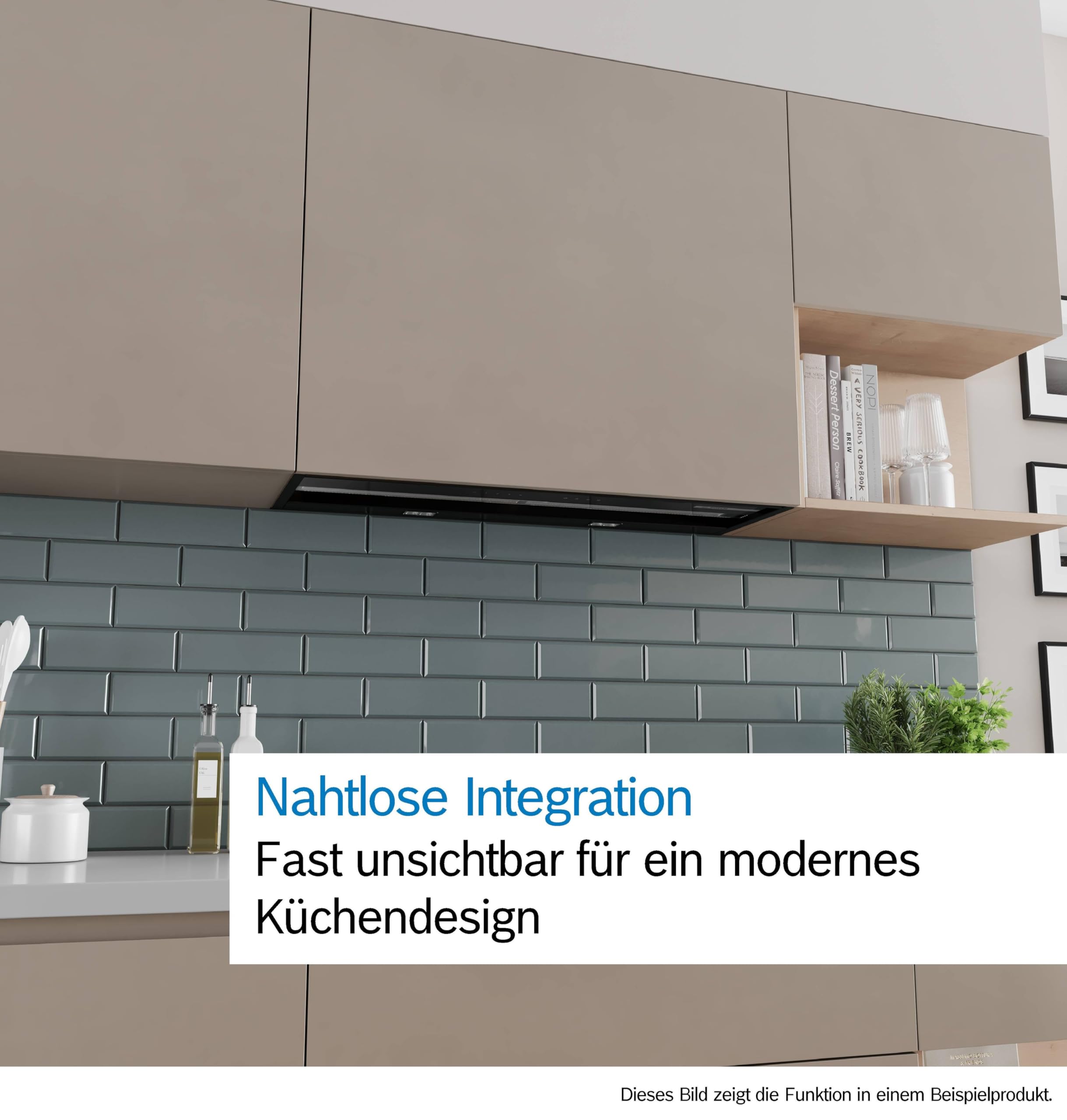 Bosch Serie 6 Integrierte Dunstabzugshaube 90 cm DBB97DP60 Abluft Umluft leiser Motor Mattschwarz
