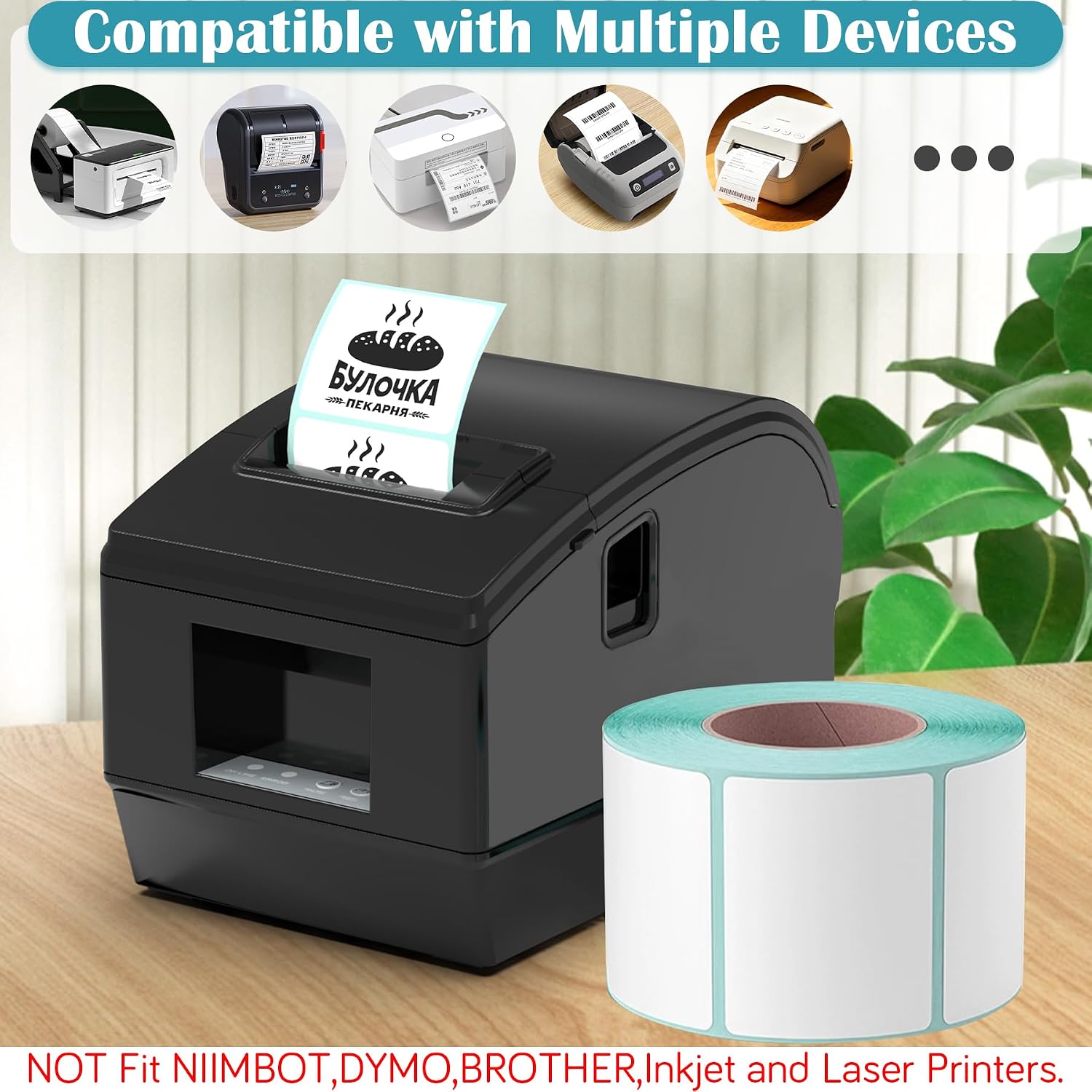 3"x2" Direct Thermal Barcode Labels, Roll of 500 | For Shipping, Small Business Supplies, Commercial Grade Stickers