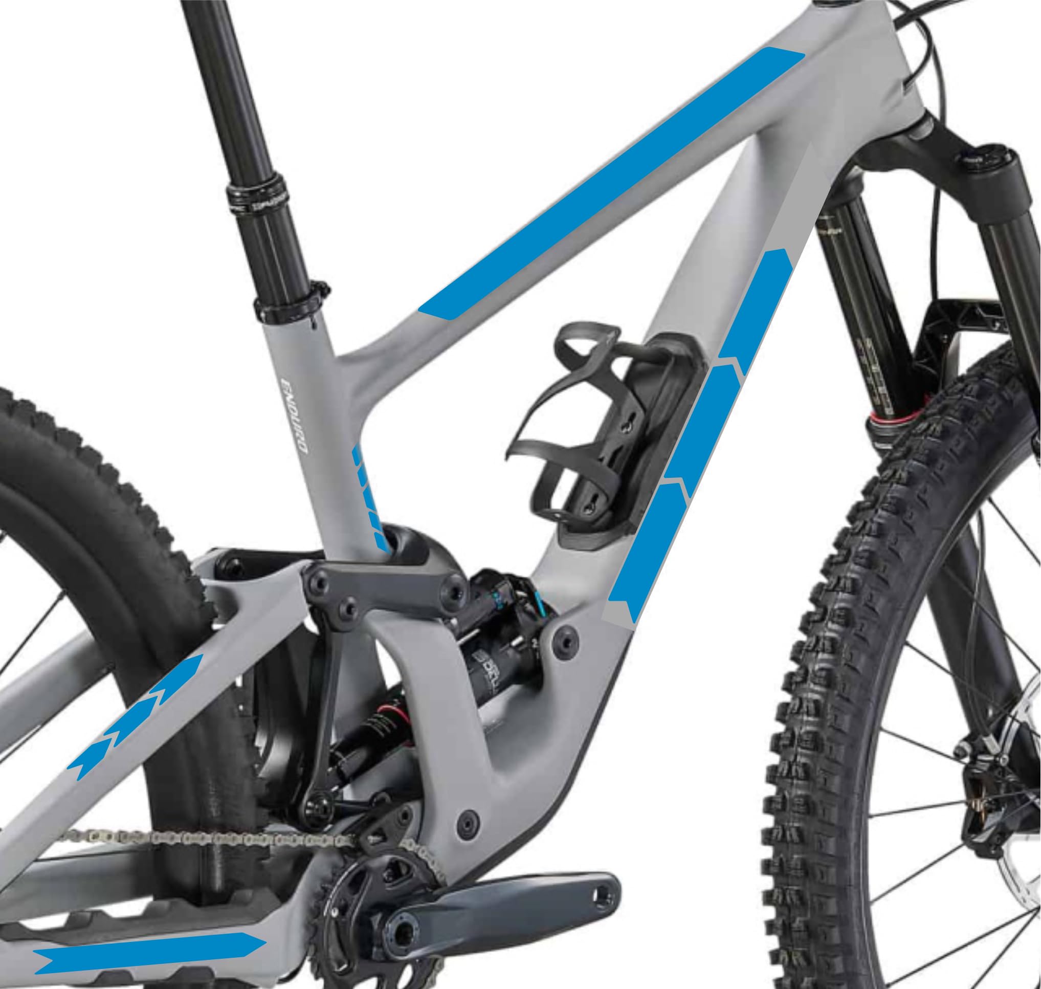 Set 10 Adesivi Stickers Decal Telaio Bici Bicicletta Kit adesivi telaio MTB BDC Universale Protezione COD. B0188 (BLU 53)