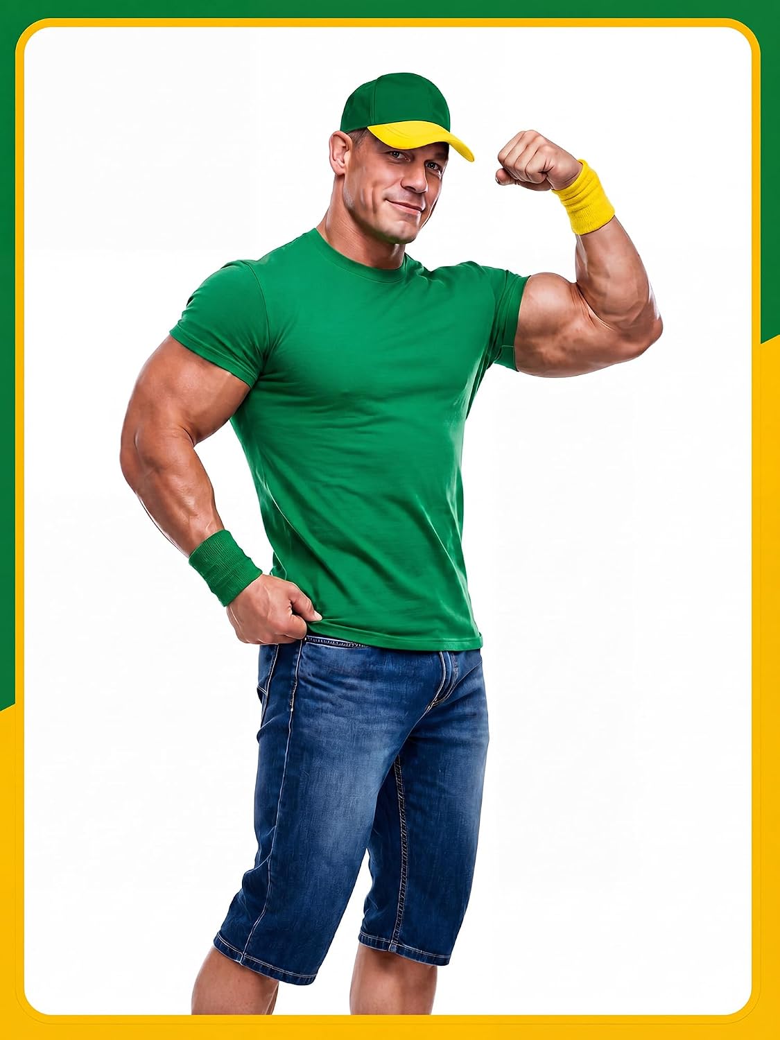 Toulite 5 Pcs Absorbent and Breathable Wrist Sweatbands Hat Costume Men Wrestling Costume Mens for Halloween Costumes and Cosplay