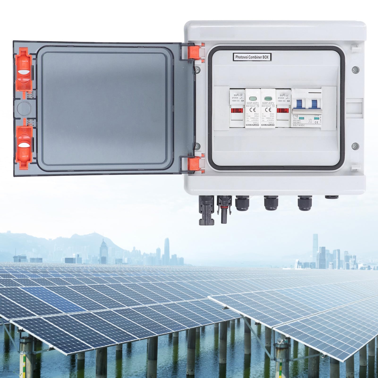 Scatola Combinatrice Fotovoltaica DC1000V Impermeabile con Fusibile da 15 A Durevole per Sistemi di Energia Solare RV Yacht
