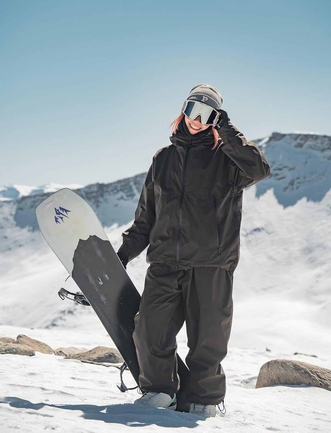 GSOU SNOW Men Women Snow Pants Baggy Snowboard Pant Ski Loose Waterproof Windproof Warm for Winter - Image 3