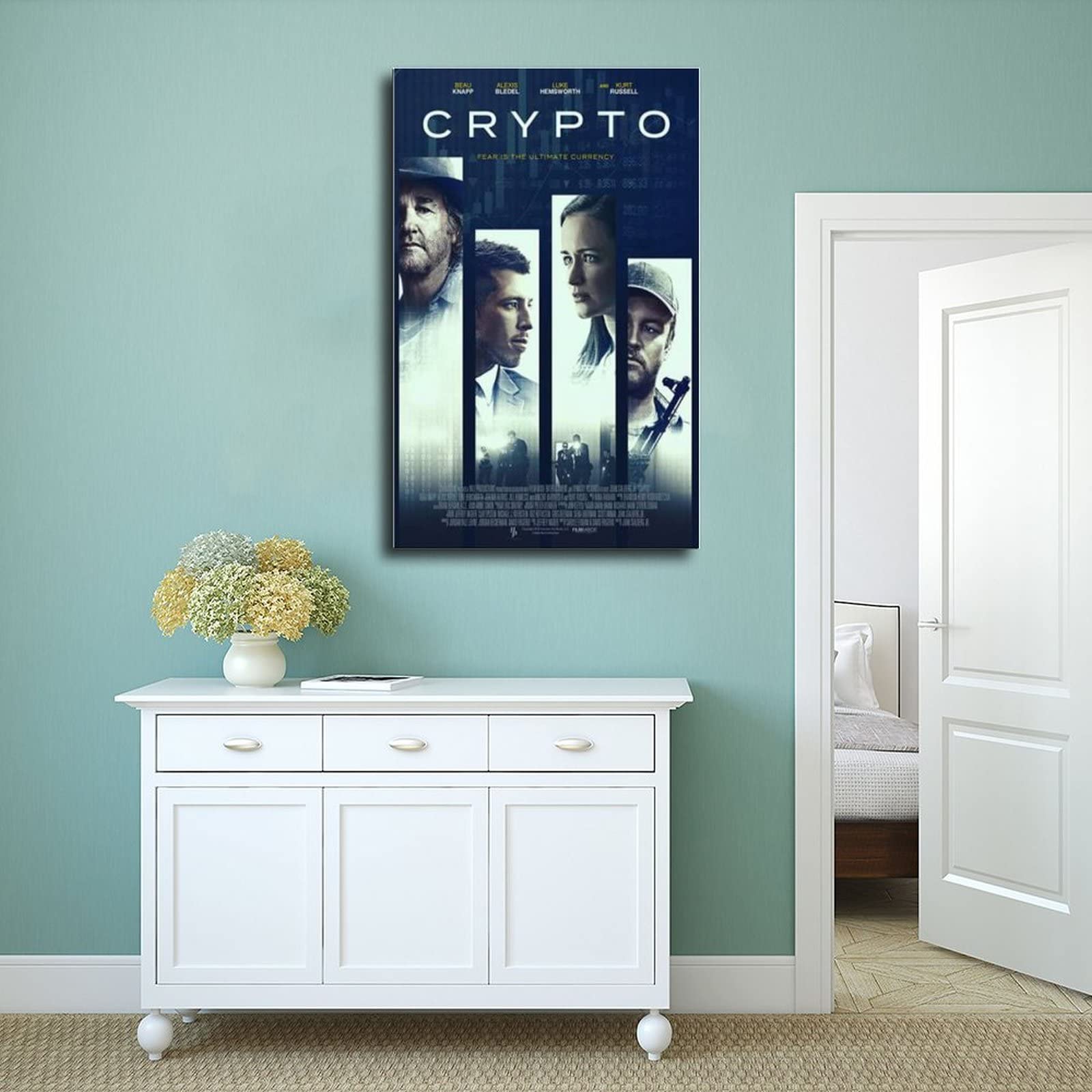 ETOMEY Affiche de film Crypto sur toile pour décoration murale pour salon,  chambre à coucher, style sans cadre, 20 x 30 cm : Amazon.fr: Cuisine et  Maison