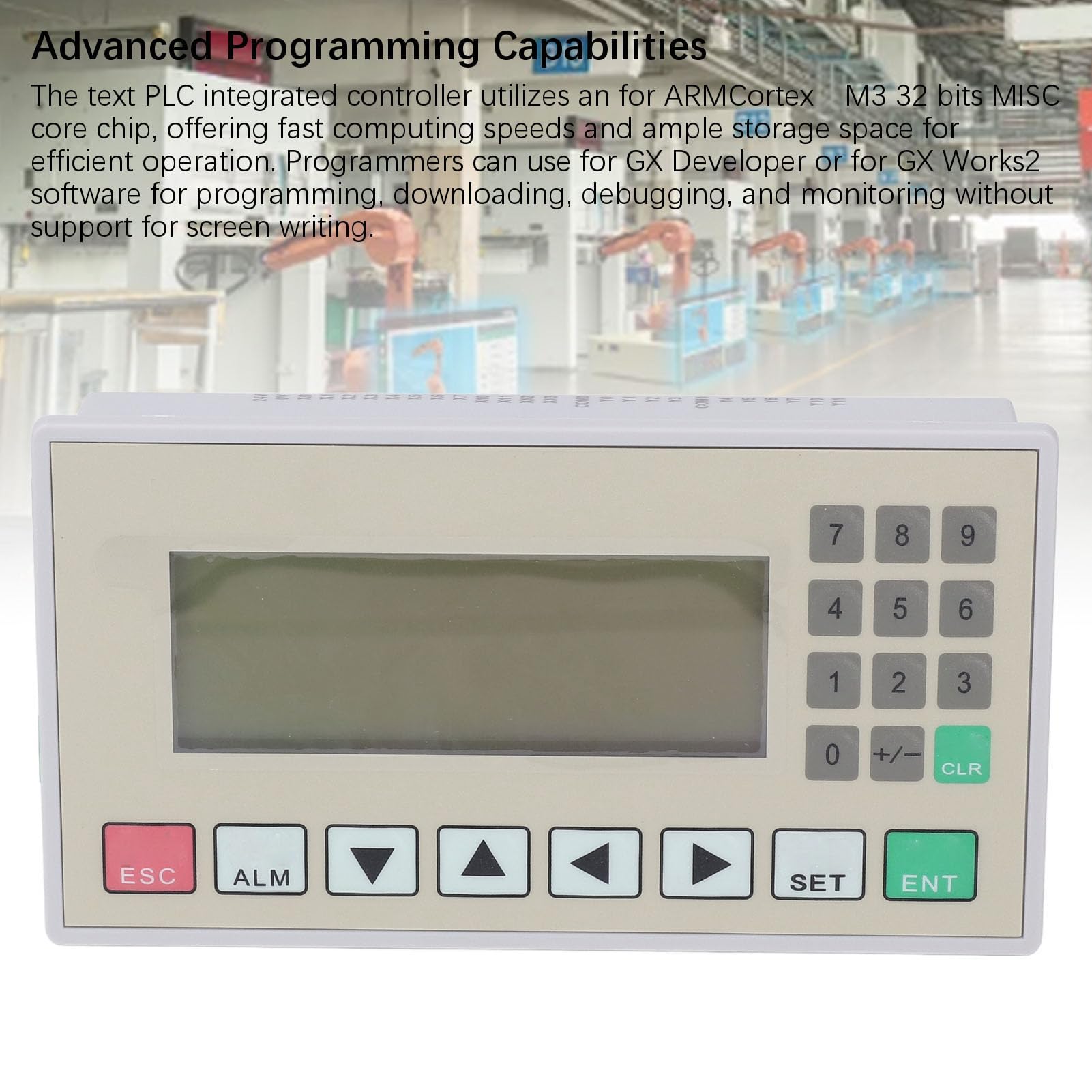 Controlador Integrado con Pantalla PLC de Texto, OP320 A 3 22MR, Módulo de Visualización de Texto del Tablero de Control Industrial Analógico de Puerto ABS, Controlador PLC