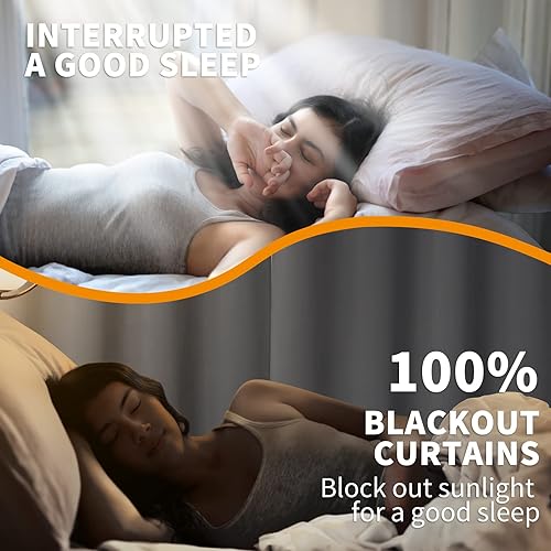 Miniatura 2 de YoungsTex Cortinas 100% opacas de color blanco puro para sala de estar de 84 pulgadas de largo, 2 paneles de 2 capas gruesas con aislamiento