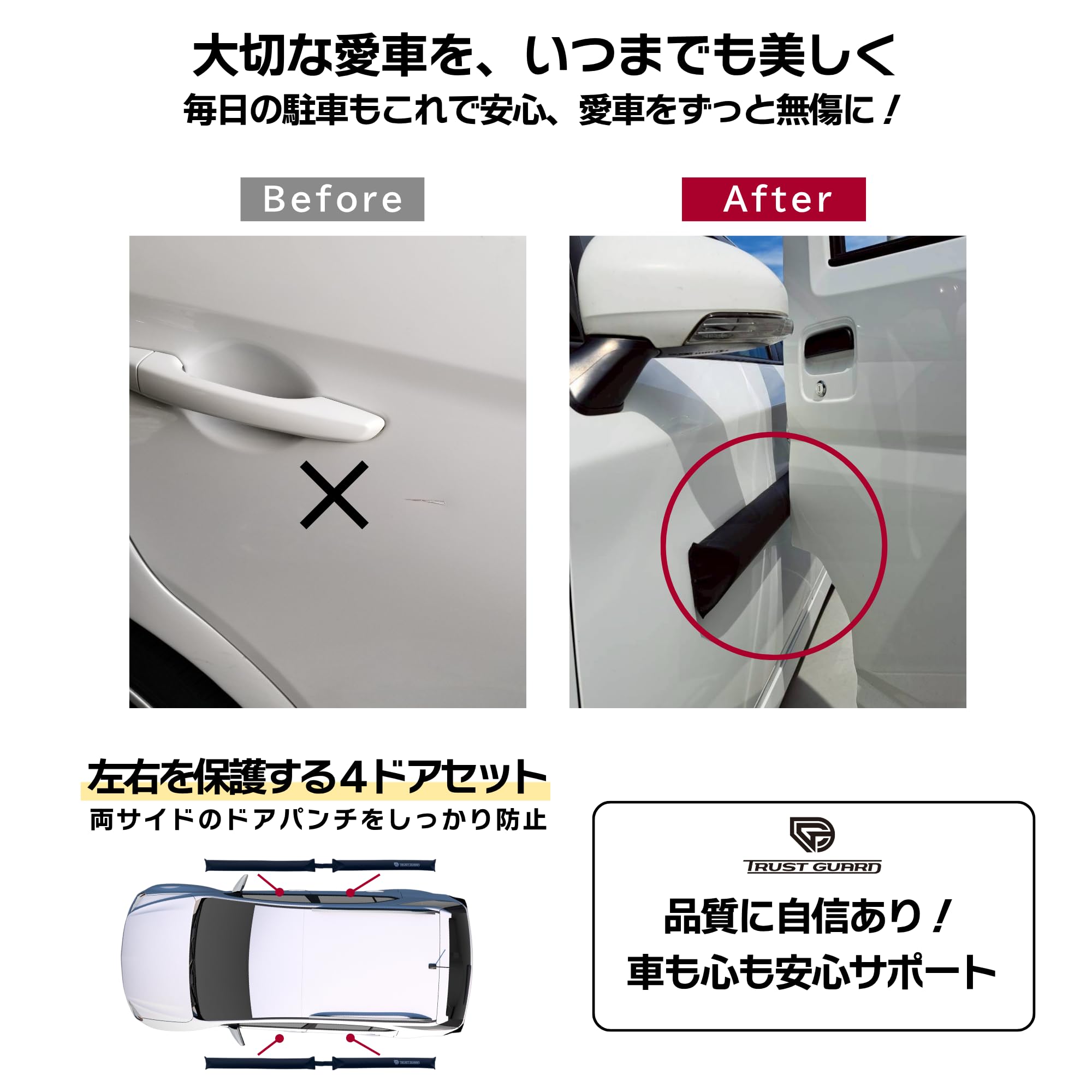 Amazon | 【車のドア傷防止＆へこみ対策】TRUST GUARD ドアパンチ