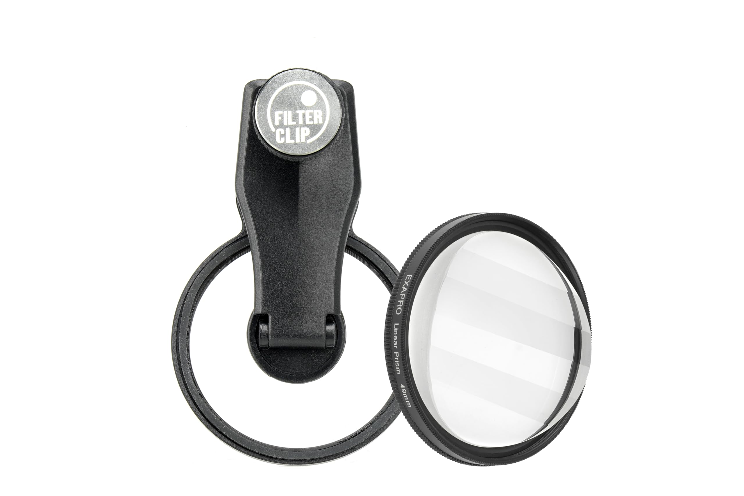 EXAPRO Clip per filtro per smartphone + set di filtri Linear, effetto prisma, per filtri da φ49mm, Tipo di telaio rotante, compatibile con smartphone iPhone/Android, EXP-FCPZLN-02