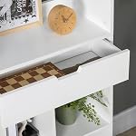 HOMCOM 63" Tall Bookshelf with Drawer, Freestanding Bookcase with Open Shelves, Shelving Unit, Display Rack for Bedroom, Living Room, Home Office, White