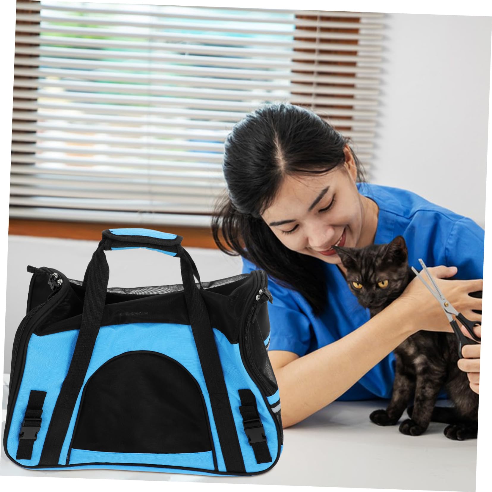 SUPVOX 1pezzi Borsa Trasportino per Cani Esterna Borsa Porta Gatti Materiale Sicuro e Durevole Design Traspirante Comodo da Usare per Parchi e Ospedali