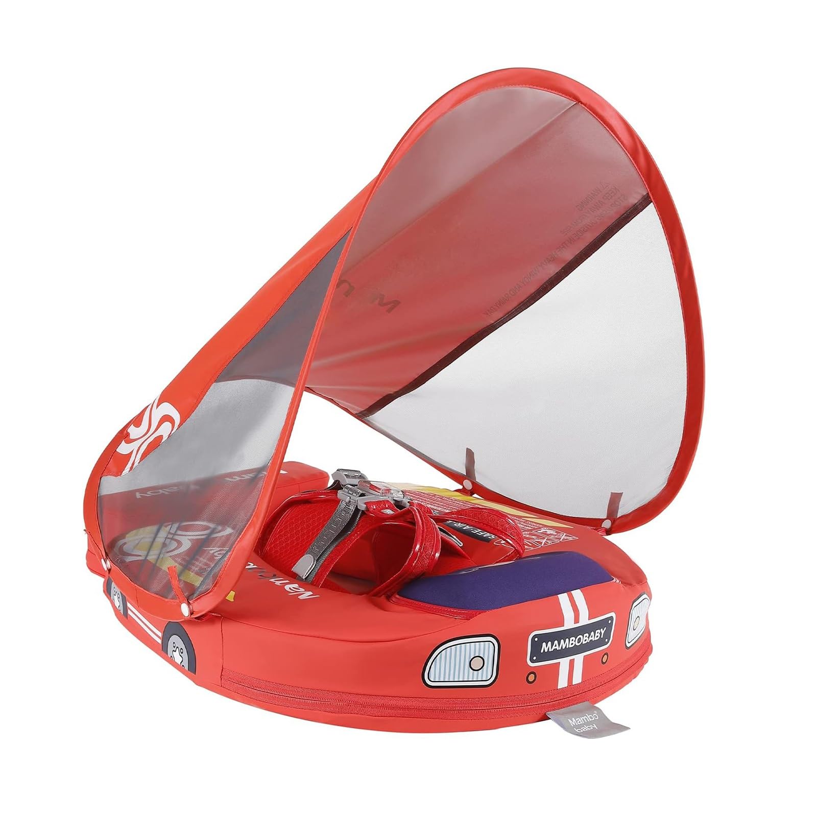 Flotador para bebés, Flotador con toldo extraíble con protección Solar UV UPF50+, Flotador Infantil para Piscinas, Flotador de natación con Cola y Asiento de Seguridad Ajustable.