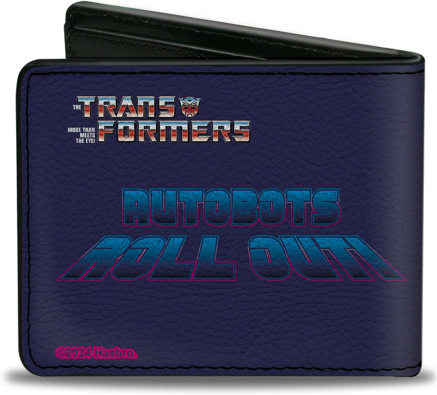 Buckle-Down Hasbro Wallet, Bifold, Transformers Autobots Roll Out Group Pose Blues, Vegan Leather