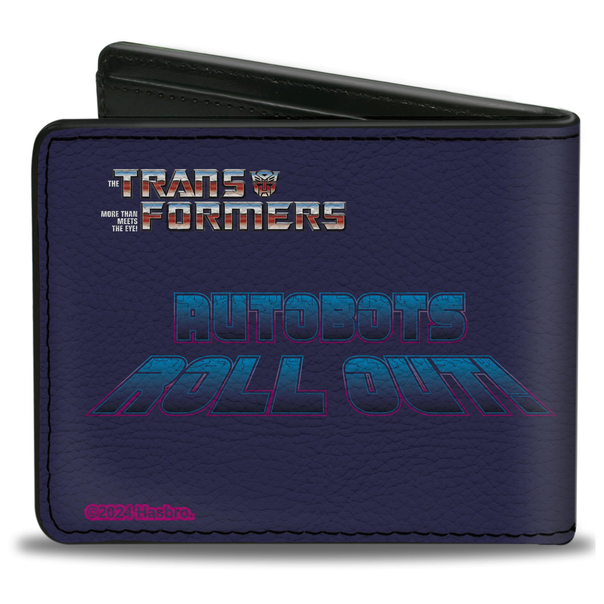 Buckle-Down Hasbro Wallet, Bifold, Transformers Autobots Roll Out Group Pose Blues, Vegan Leather