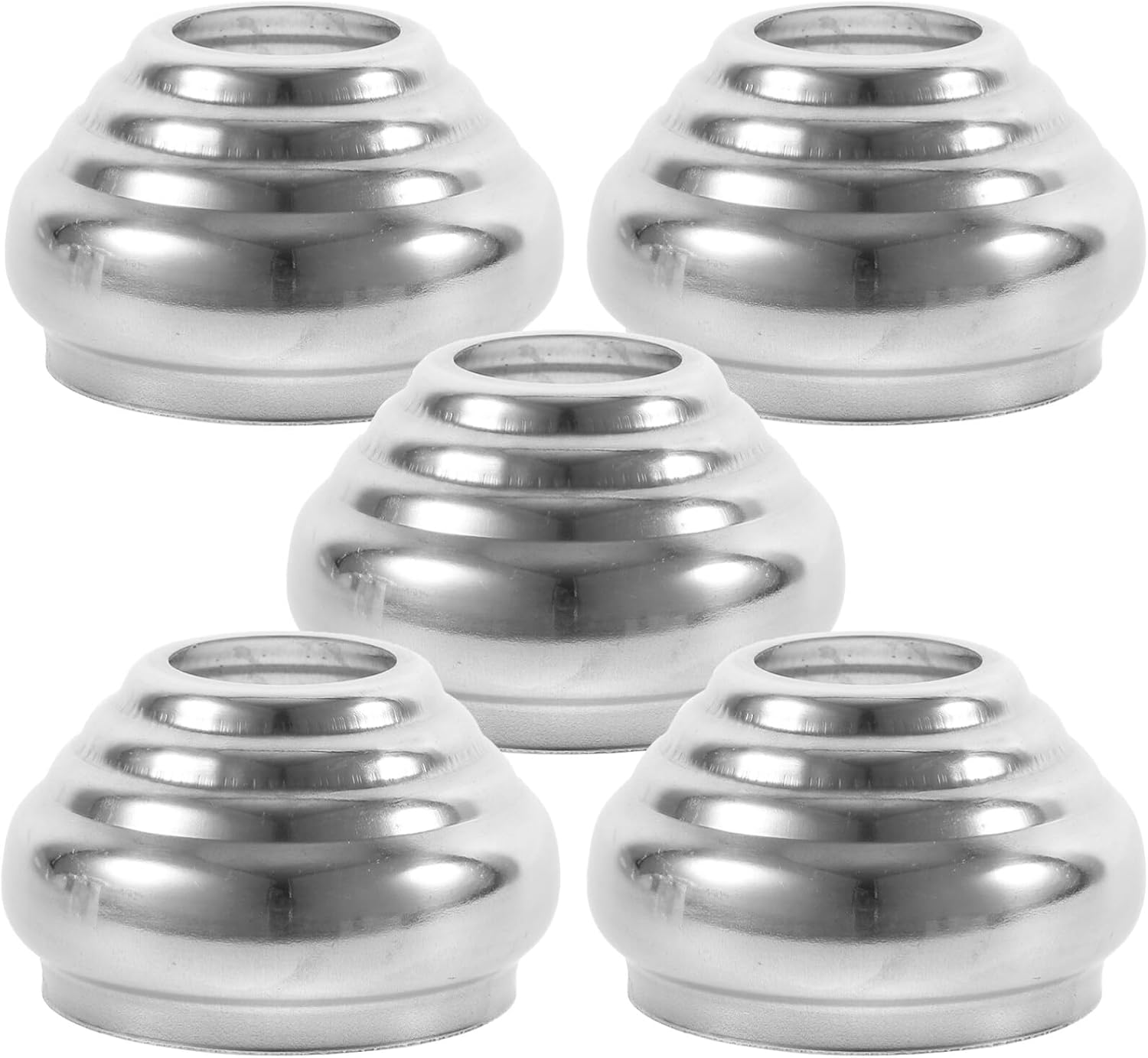 Yardwe 5pcs Gazing Ball Globe Stand Garden Sphere Stand Stainless Steel Display