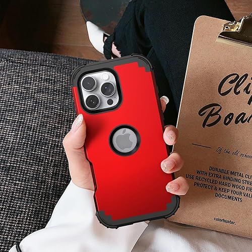 Miniatura 6 de IDweel Funda para iPhone 16 Pro Max con protector de pantalla, 3 en 1, a prueba de golpes, delgada, híbrida, resistente, cubierta de policarbonato