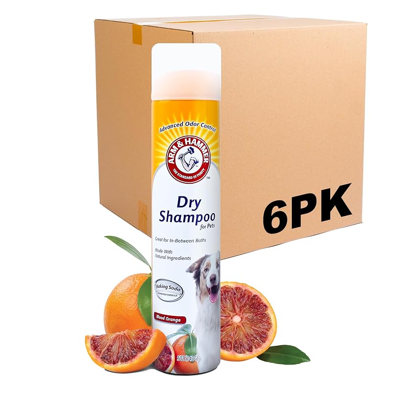 Shampoo a Seco para Cães em Aerossol ARM & HAMMER Blood Orange, Pacote com 6