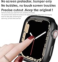 Vista 4 de BOTOMALL Funda protectora compatible con Apple Watch de 1.614 pulgadas Series 9, Series 8 Series 7, TPU suave, flexible, delgada, ligera, funda