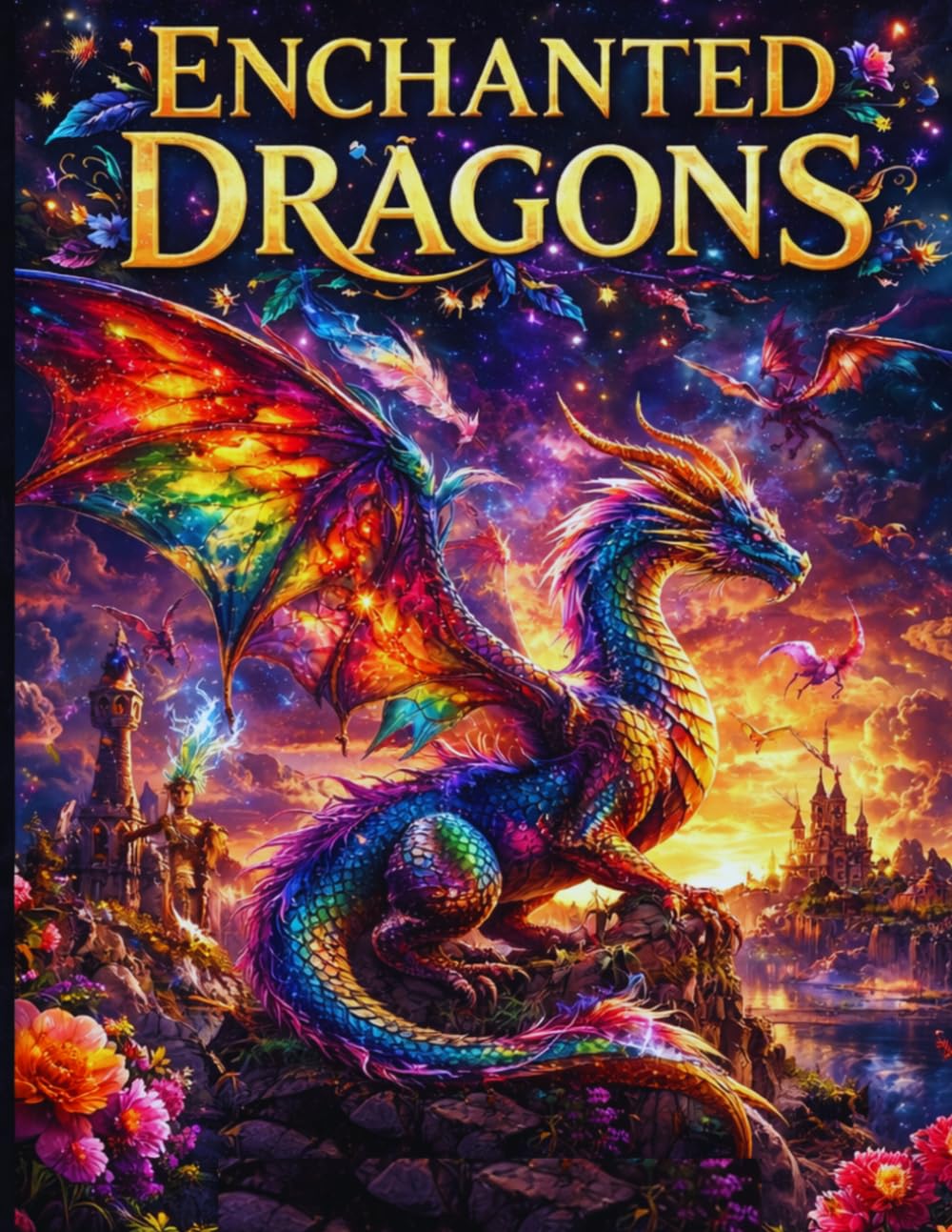 Enchanted Dragons: A magical fantasy coloring book