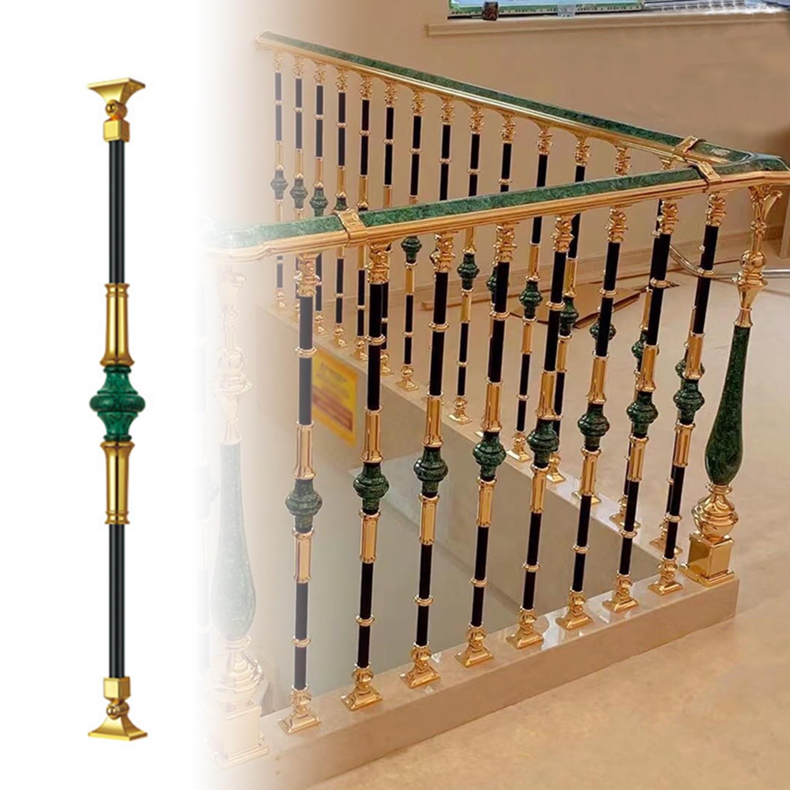Poteaux de garde-corps d'escalier métalliques anti-chute hauteur 95 cm