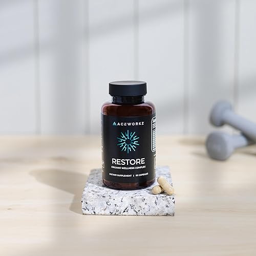 Miniatura 7 de Restore - Complejo orgánico de musgo marino con BioPerine para una absorción mejorada - 12,000 mg por porción - Ashwagandha, aceite de semilla