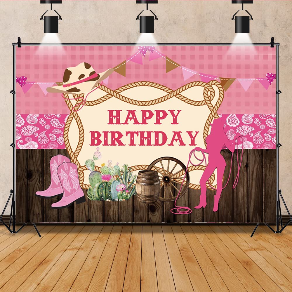 Disco-Cowgirl-Fotohintergrund Zum 1. Geburtstag – 1,5x0,9 M Wilder Westen Motto-Party-Deko