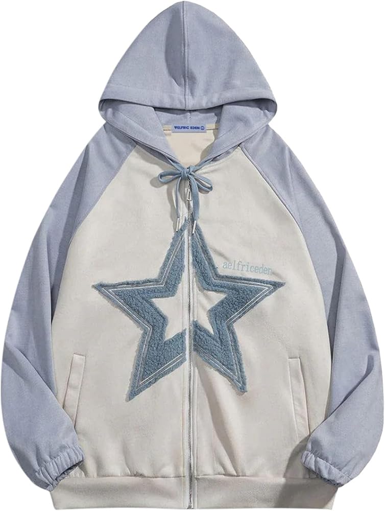 Amazon.com: Aelfric Eden Suede Star Patchwork Full Zip Up