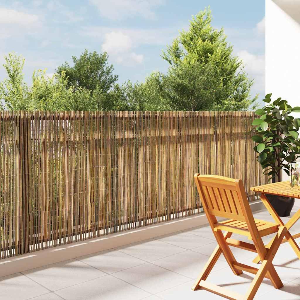 Valla de bambú natural de 400 x 125 cm, protección visual para jardín y terraza, resistente a la intemperie, de bambú auténtico, alta privacidad