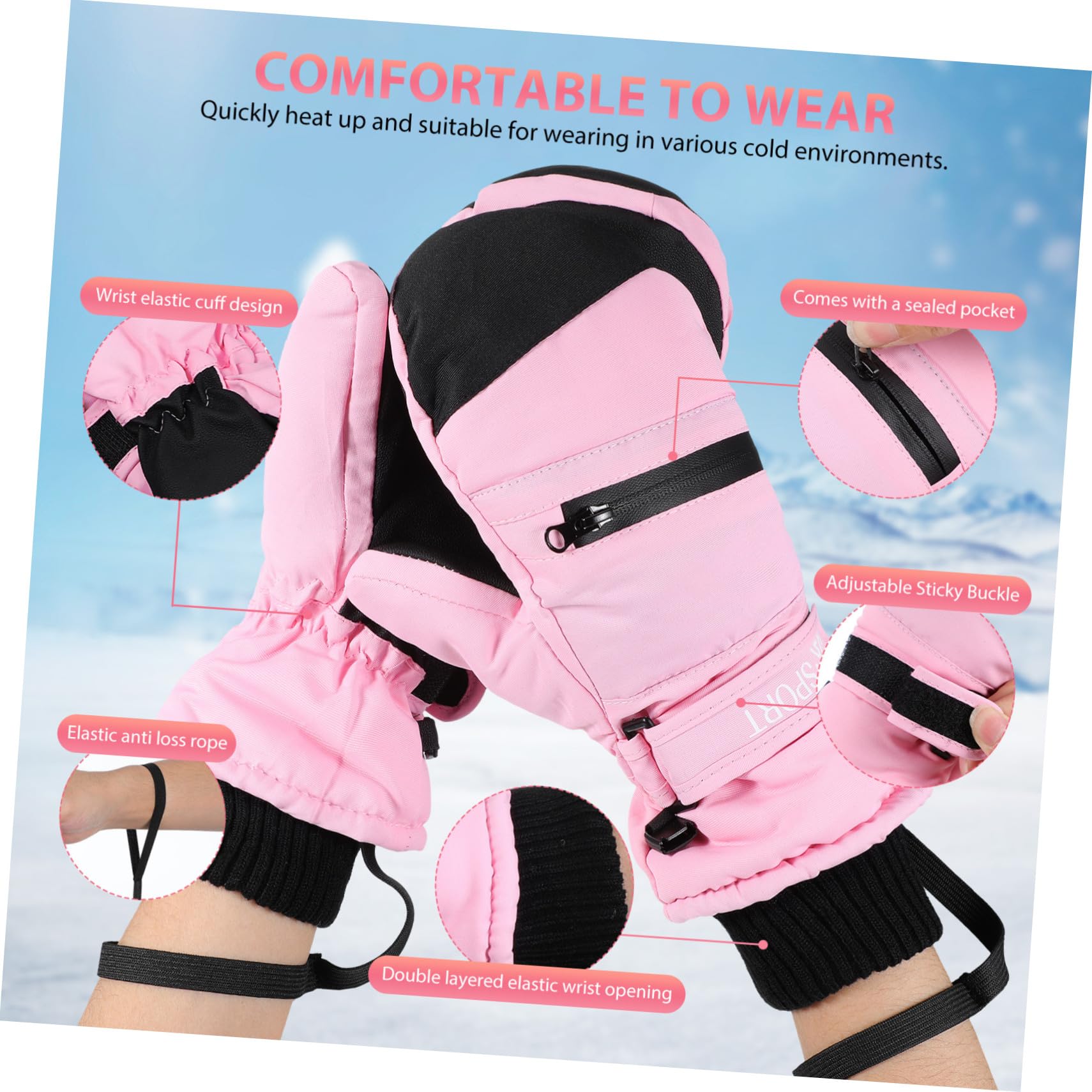TOYANDONA Guantes Térmicos Impermeables y Cortaviento para Trabajo y Esquí con Pantalla Táctil Cálidos y Flexibles para Hombre y Mujer Talla XL