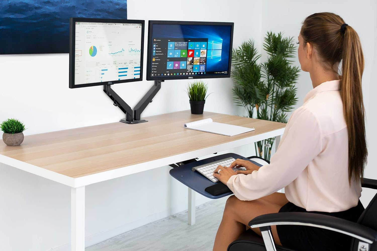 Flash Sale Mount-It! Dual Monitor Desk Mount Stand | Gas Spring Arms Fit 19 21.5 24 27 Inch Computer Screens | VESA 75 100 Compatible | C-clamp Base | Full Motion Height Adjustable Tilt Swivel | Black Super Sale 🛒 Mount-It! Dual Monitor Desk Mount Stand | Gas Spring Arms Fit 19 21.5 24 27 Inch Computer Screens | VESA 75 100 Compatible | C-clamp Base | Full Motion Height Adjustable Tilt Swivel | Black