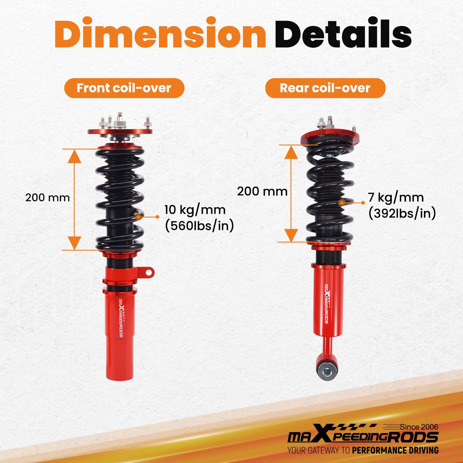 maXpeedingrods Gewindefahrwerk für BMW 5er E60 AWD 528i 530xi 535xi 2004-2010