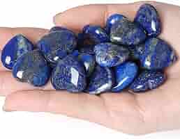10 Ciottoli Di Cristallo A Forma Di Cuore - Pietre Decorative Per Casa, Giardino, Lapis Lazuli, 2 Cm - Foto 8