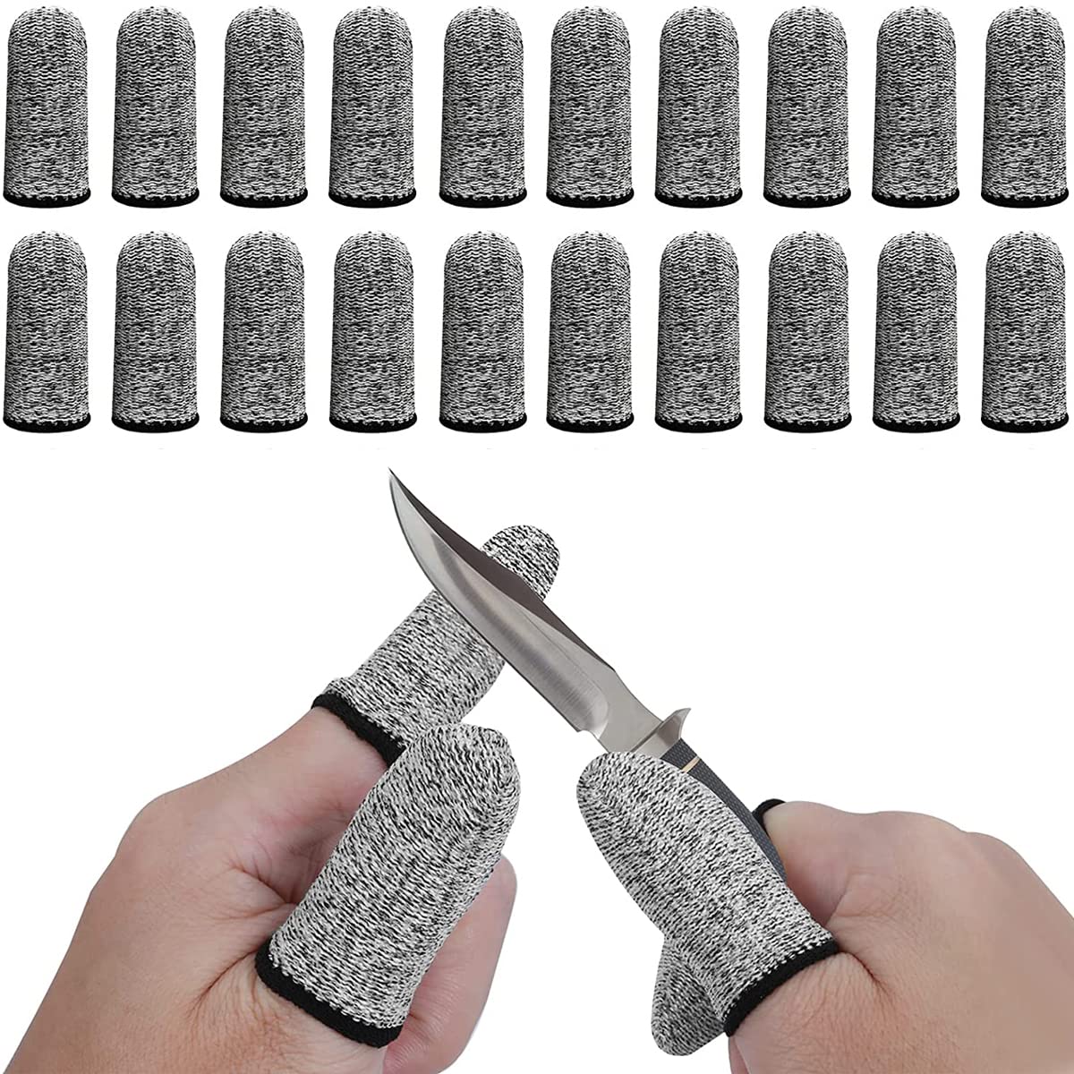 Lot De 40 Protège-doigts Réutilisables Anti-coupures - Niveau 5 - Pour Cuisine, Bricolage, Jardinage