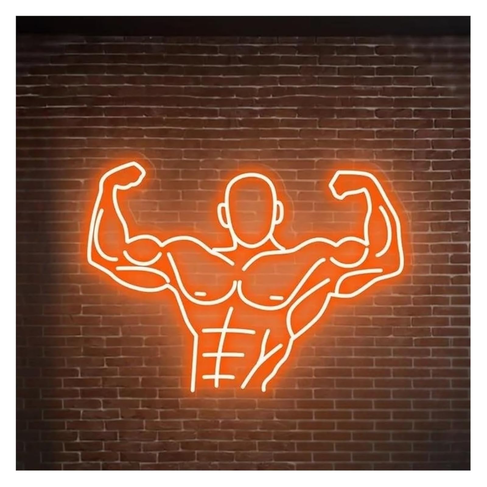 Neon Light Sign Sign Lamp Muscle Men Neon Powered Led Lamps Home Sport Room Gym Indoor Decor Light 60cm(D)