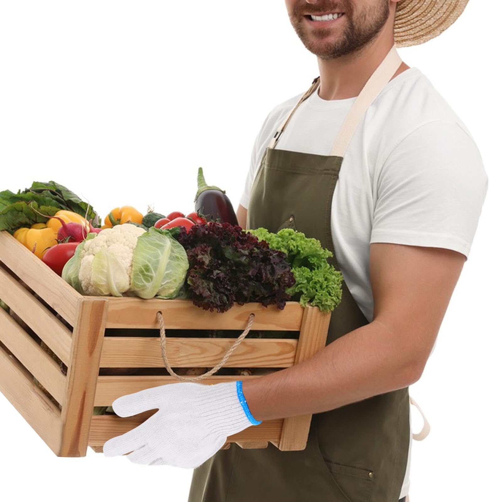 Toyvian 20 Paare Arbeitshandschuhe Gartenhandschuhe aus Dicker Baumwolle Rutschfest Robust und Vielseitig für Gartenarbeit Haushalt und Schwere Arbeiten Atmungsaktiv und Strapazierfähig