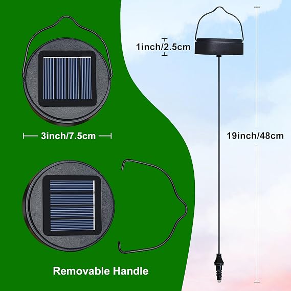2Pack Solar Lights Replacement Parts with Rechargeable Battery AA 600mAh for Solar Garden Lantern Lights, Patio, Yard Halloween Christmas Decorations