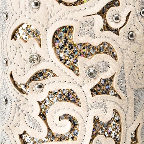 Heelchic Embroidered Mid Calf Cowgirl Boots For Women thumb #3