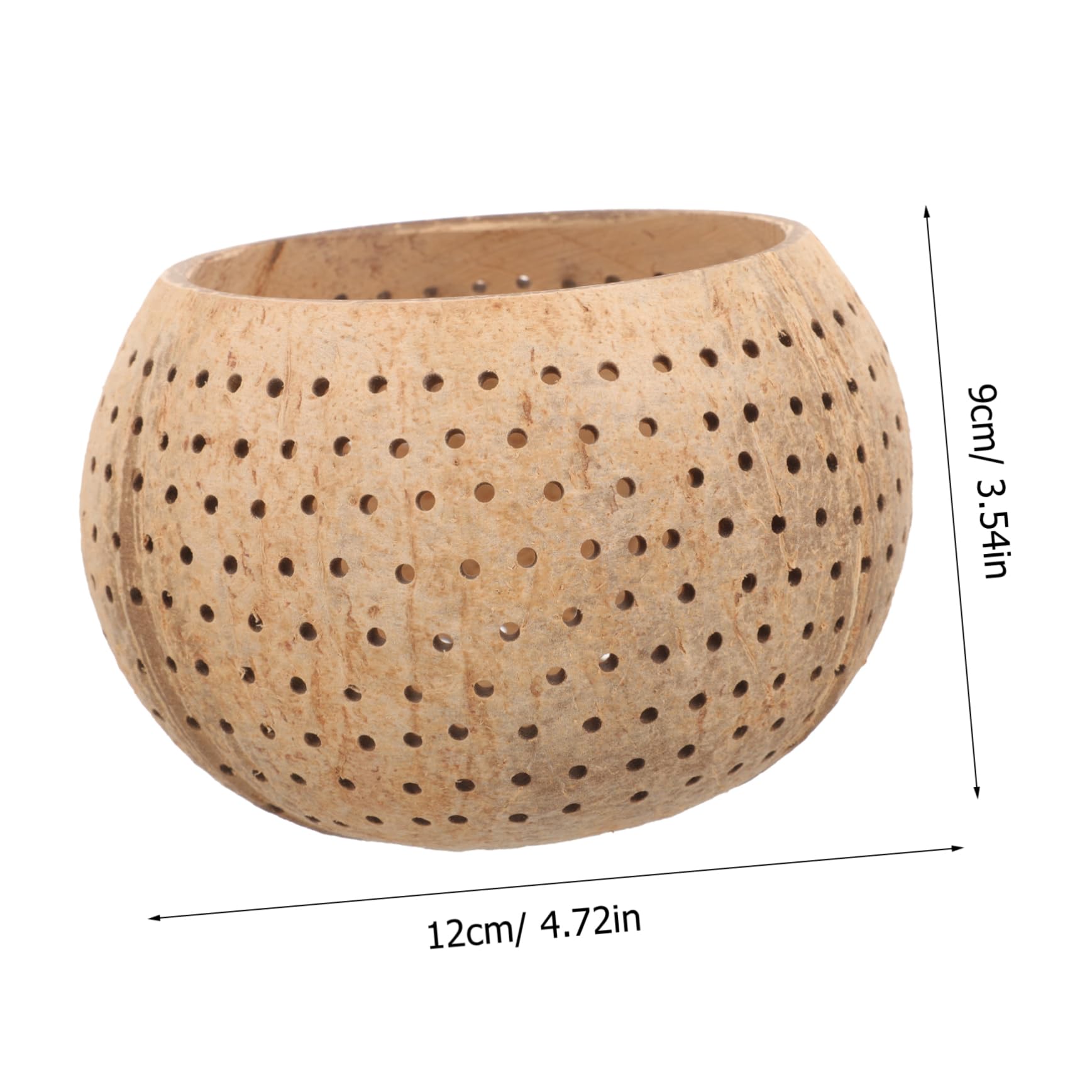 FUNOMOCYA Hollow Coconut Shell Storage Bowl Candle Holder Modern Decor Desktop Decorative Plate