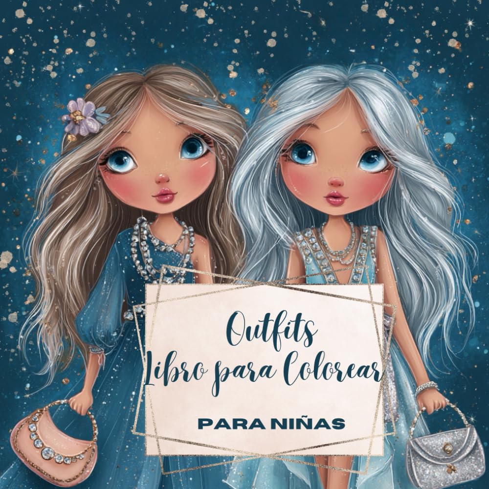 Outfits - Libro para Colorear para Niñas: 50 páginas de moda para colorear para niñas de 8 años en adelante