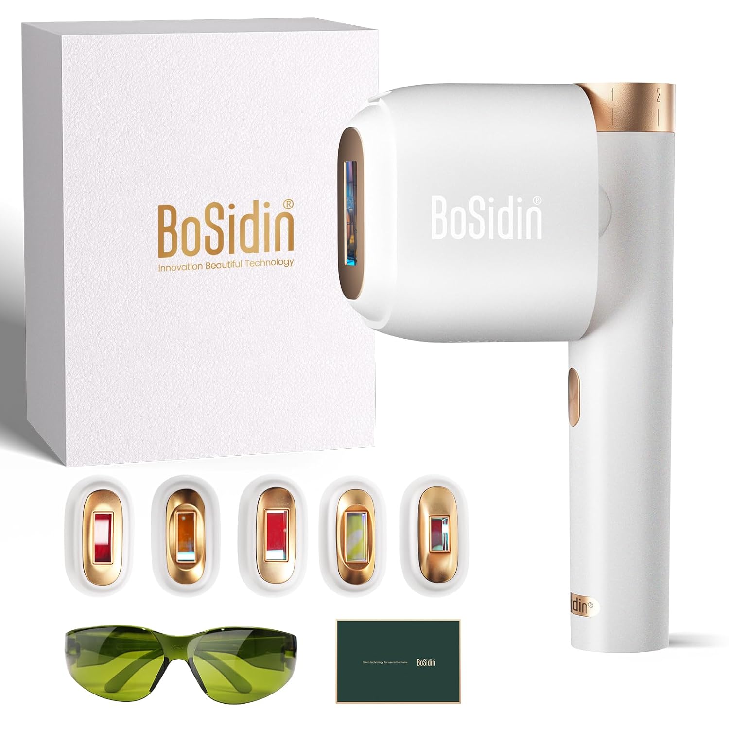 Laser Hair Removal, BoSidin IPL Hair Removal with Painless Ice-Cooling, 2-in-1 Face SR Rejuvenation, 6+1 Modes, 6 Levels Hair Removal for Women Permanent, Laser Hair Removal Kit with Shaver, Goggles Laser Hair Removal, BoSidin IPL Hair Removal with Painless Ice-Cooling, 2-in-1 Face SR Rejuvenation, 6+1 Modes, 6 Levels Hair Removal for Women Permanent, Laser Hair Removal Kit with Shaver, Goggles