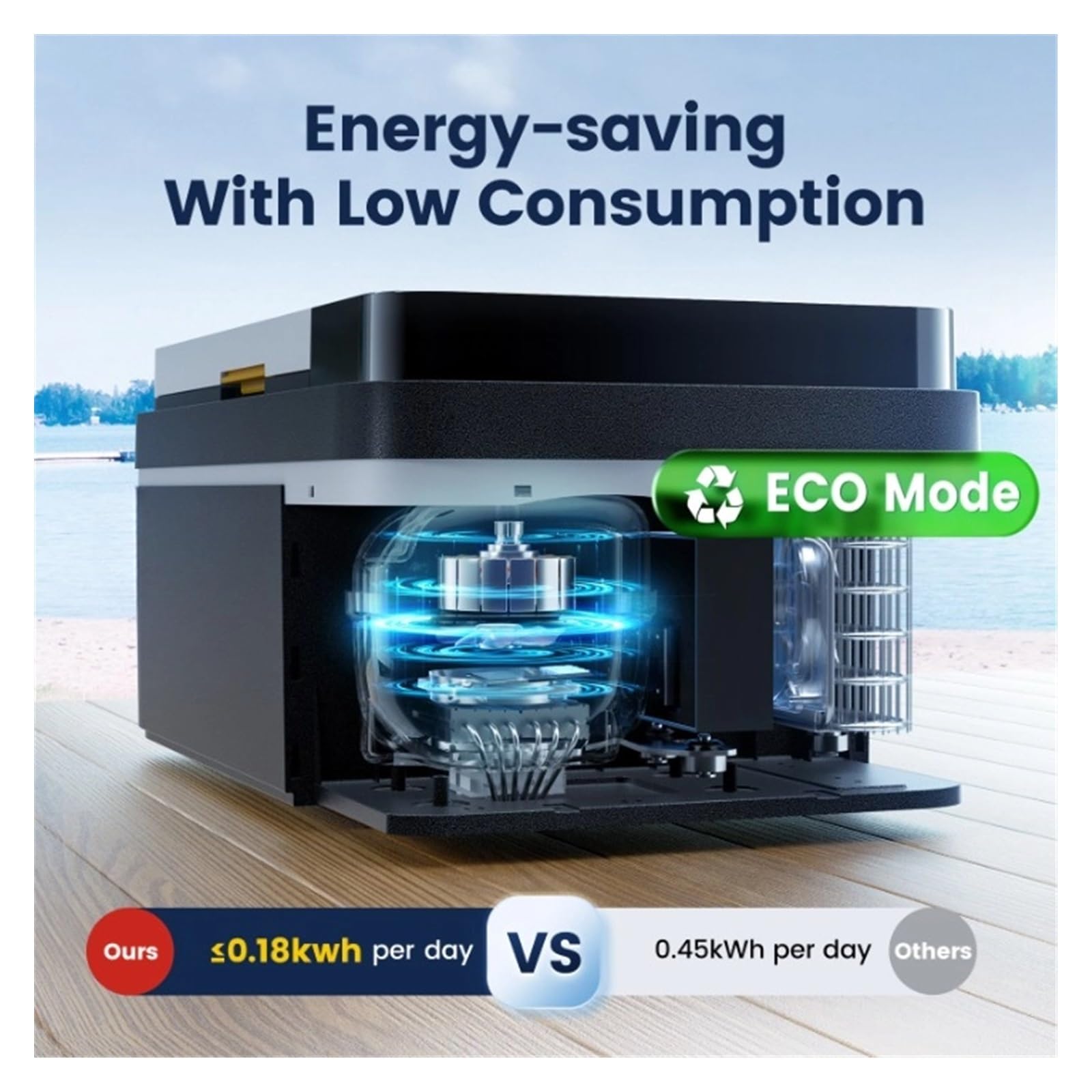 Refrigerador for automóvil de 21 litros, de una Sola Zona, con Panel de Pantalla Digital Grande y pequeña Capacidad, especificaciones de EE. UU.